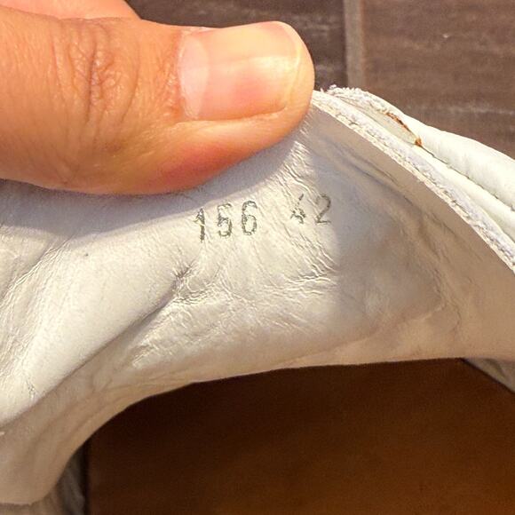 Acne Studios Adrian Grain Leather Sneakers Mens Size 9 (42) White Low Top - Picture 7 of 7